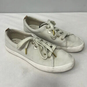 Sperry Top -Sider Sailor Laced Leather Memory Foam Women’s Beige Sneakers size 6